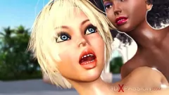 Abspielen 3D-Transe fickt College-Mädchen bei lustvollem Sex im Freien